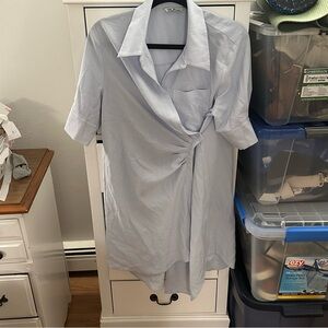 Powder blue collared dress